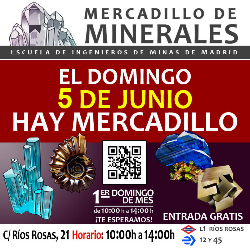 El domingo 5 de junio hay mercadillo de minas en Madrid