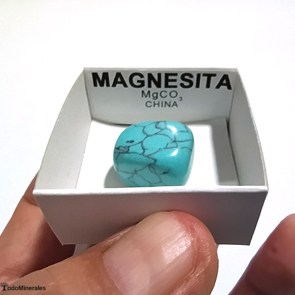Magnesita azul turquesa de China, mineral de colección