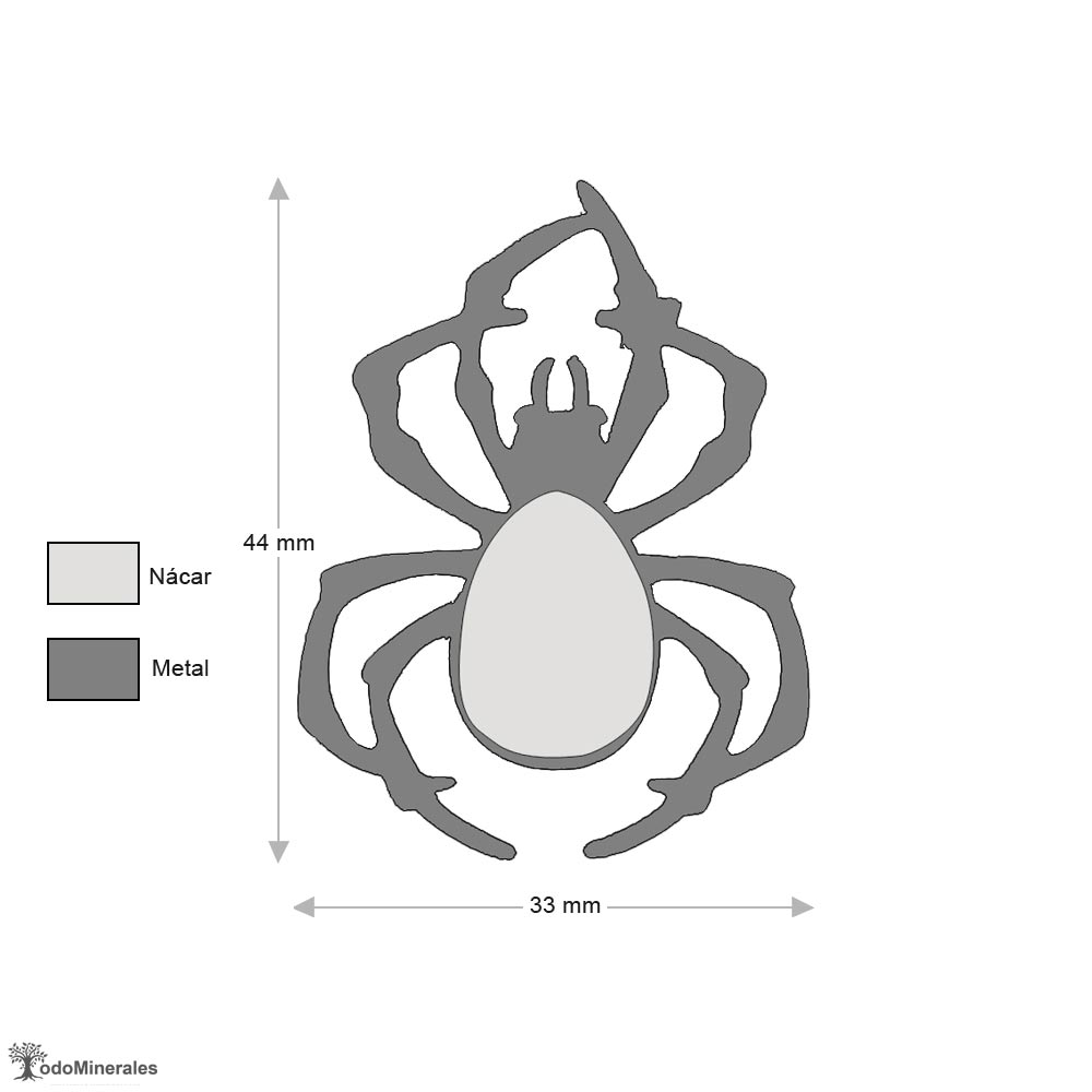 Broche Araña con Nácar abalón y brillantes