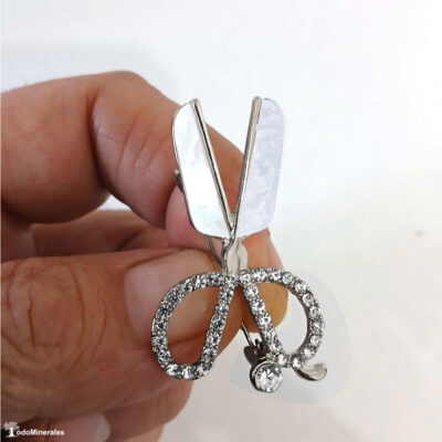Broche solapa tijeras de nácar